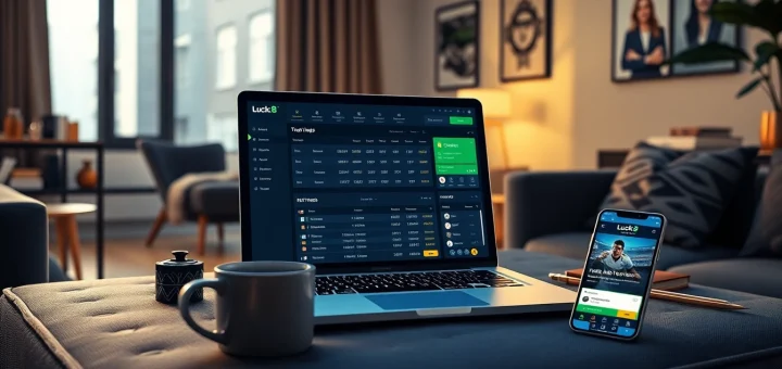 Explore the sleek online betting interface at luck8win.live, showcasing a modern gambling experience.