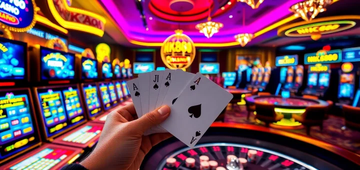 Experience the thrill of winning with NK888 at a vibrant online casino table.